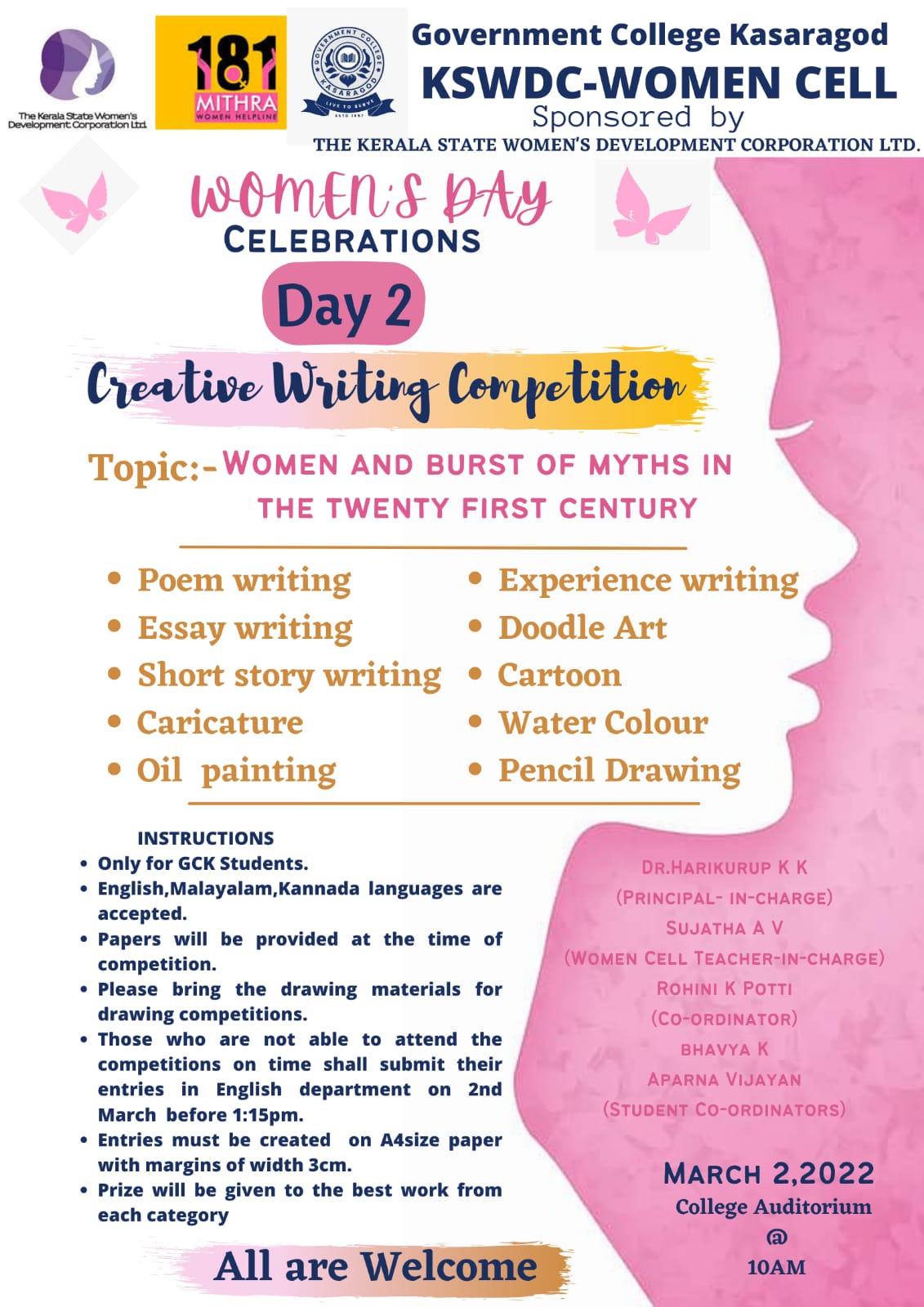 asisc creative writing competition topics
